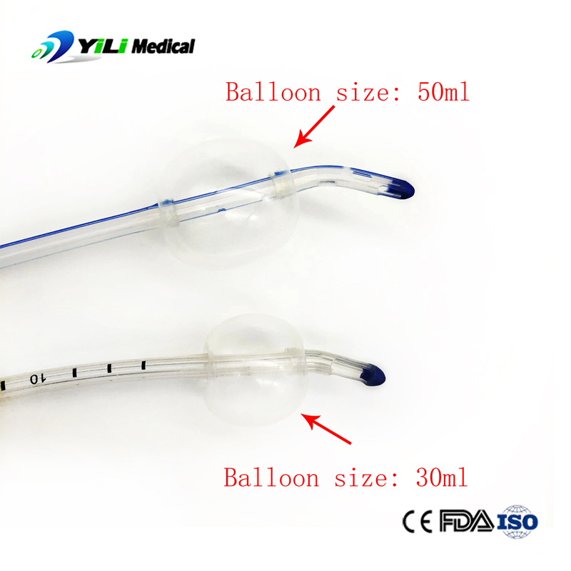 3 way Silicone foley catheter with ballooniulin pen needle